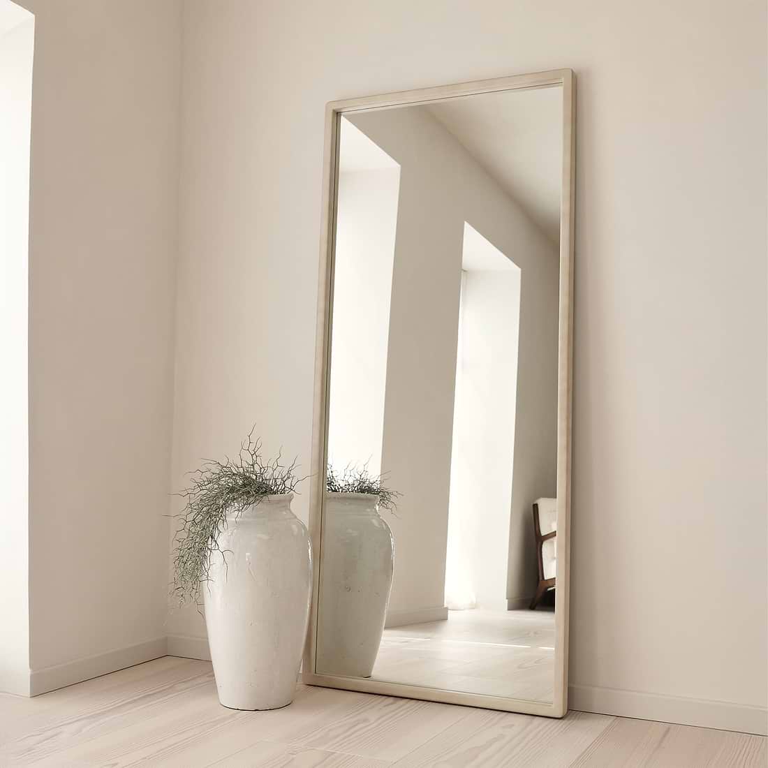 Arden Concrete Full Length Wooden Mirror 180cm x 80cm