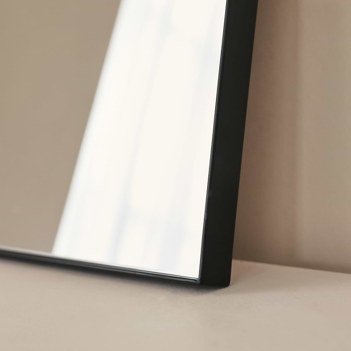 Theo - Black Rectangular Metal Wall Mirror 40cm x 30cm