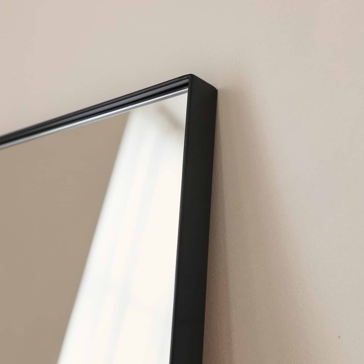 Theo - Black Rectangular Metal Wall Mirror 40cm x 30cm