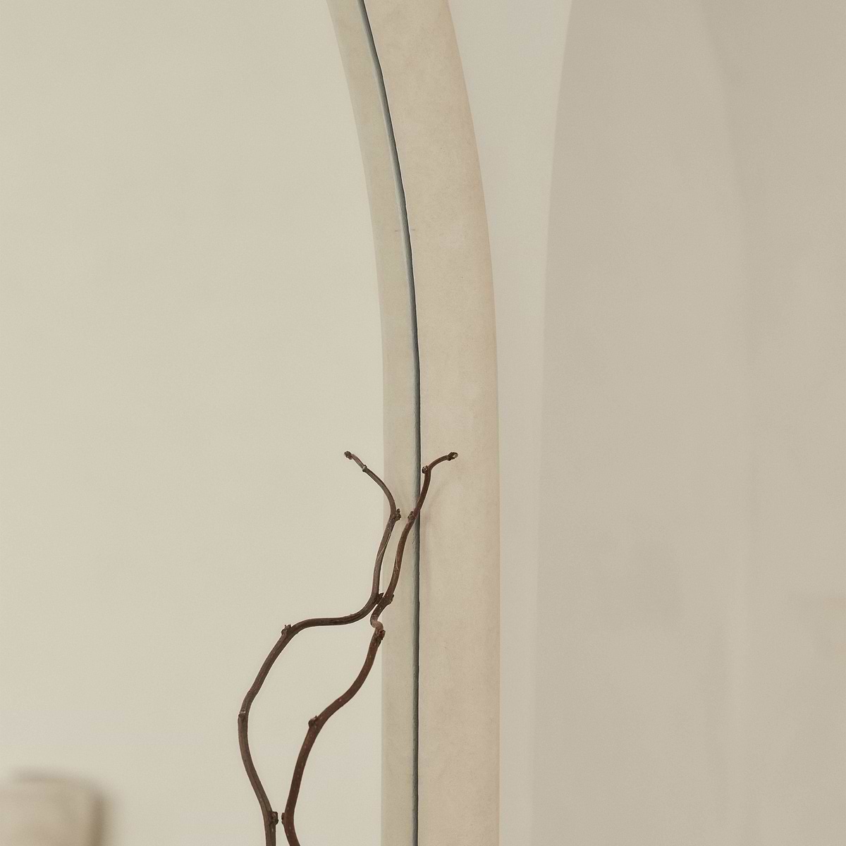 Amora - Extra Large Full Length Arched Concrete Mirror 190cm x 100cm