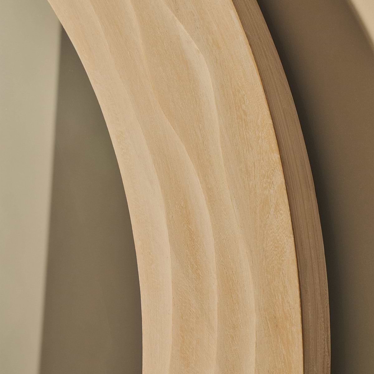 Lucelle - Extra Large Full Length White Washed Wood Arched Mirror 180cm x 120cm