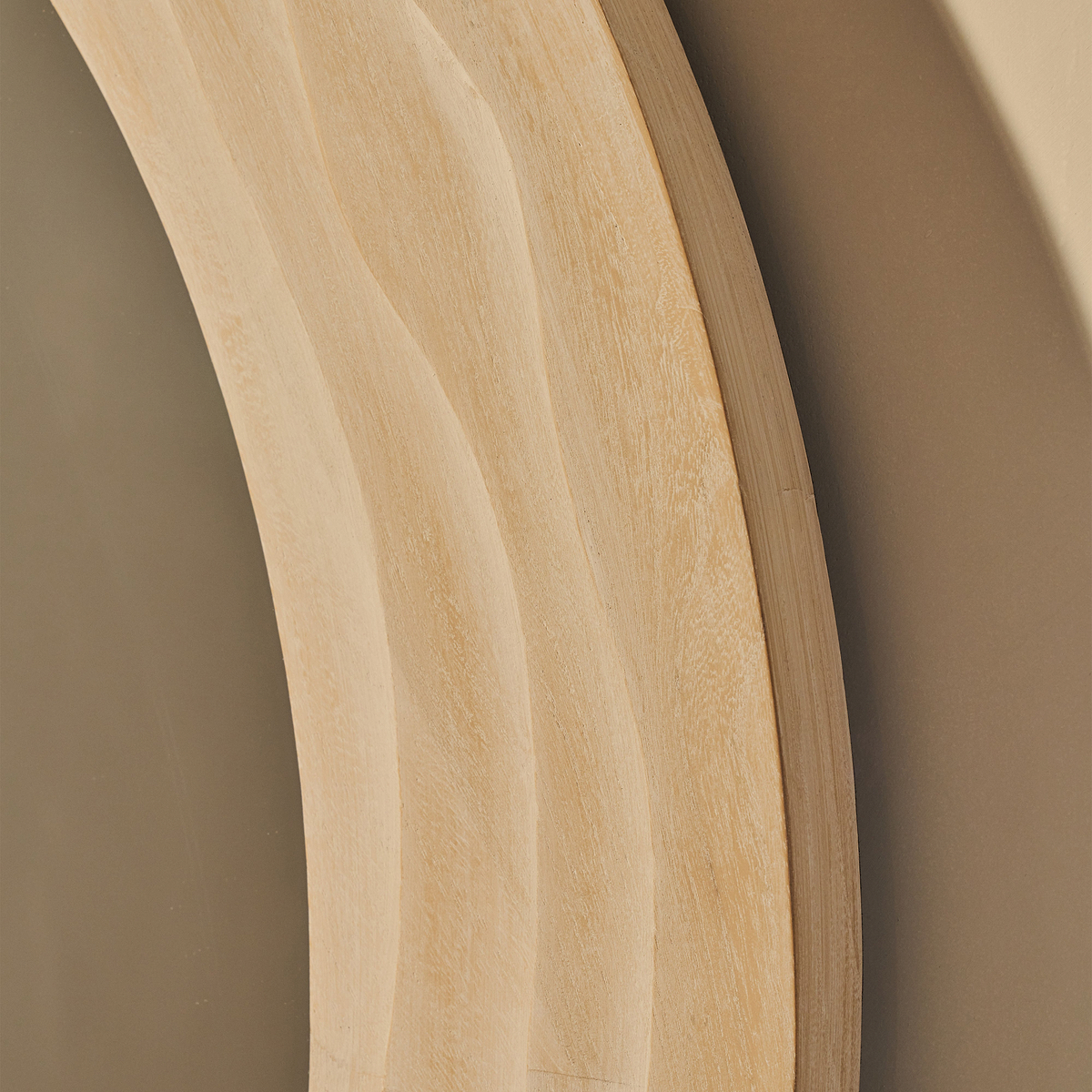 Lucelle - Extra Large Full Length White Washed Wood Arched Mirror 180cm x 120cm