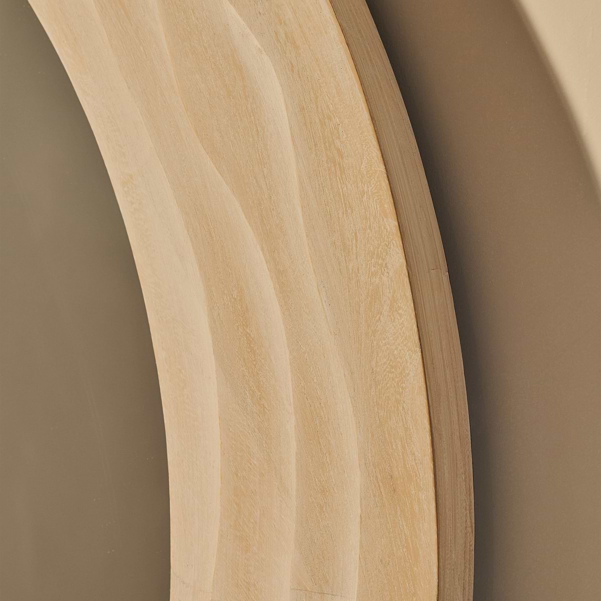 Lucelle - Extra Large Full Length White Washed Wood Arched Mirror 180cm x 120cm