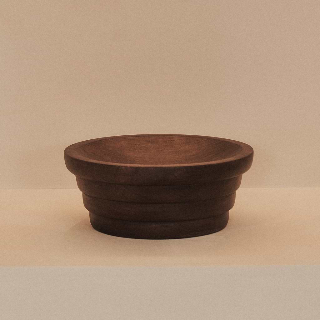 Luciana Dark Ribbed Bowl 25cm