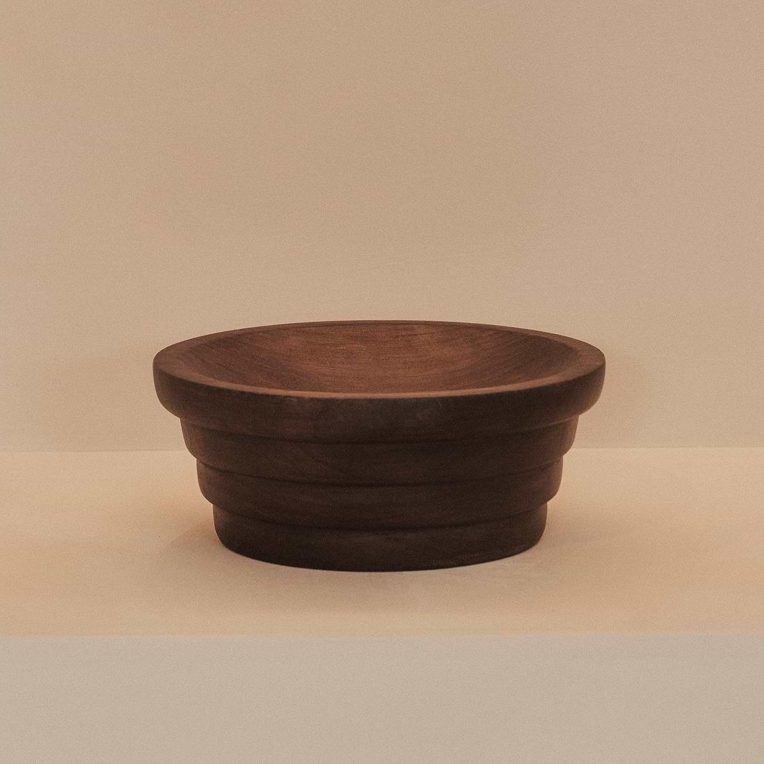 Luciana Dark Ribbed Bowl 25cm