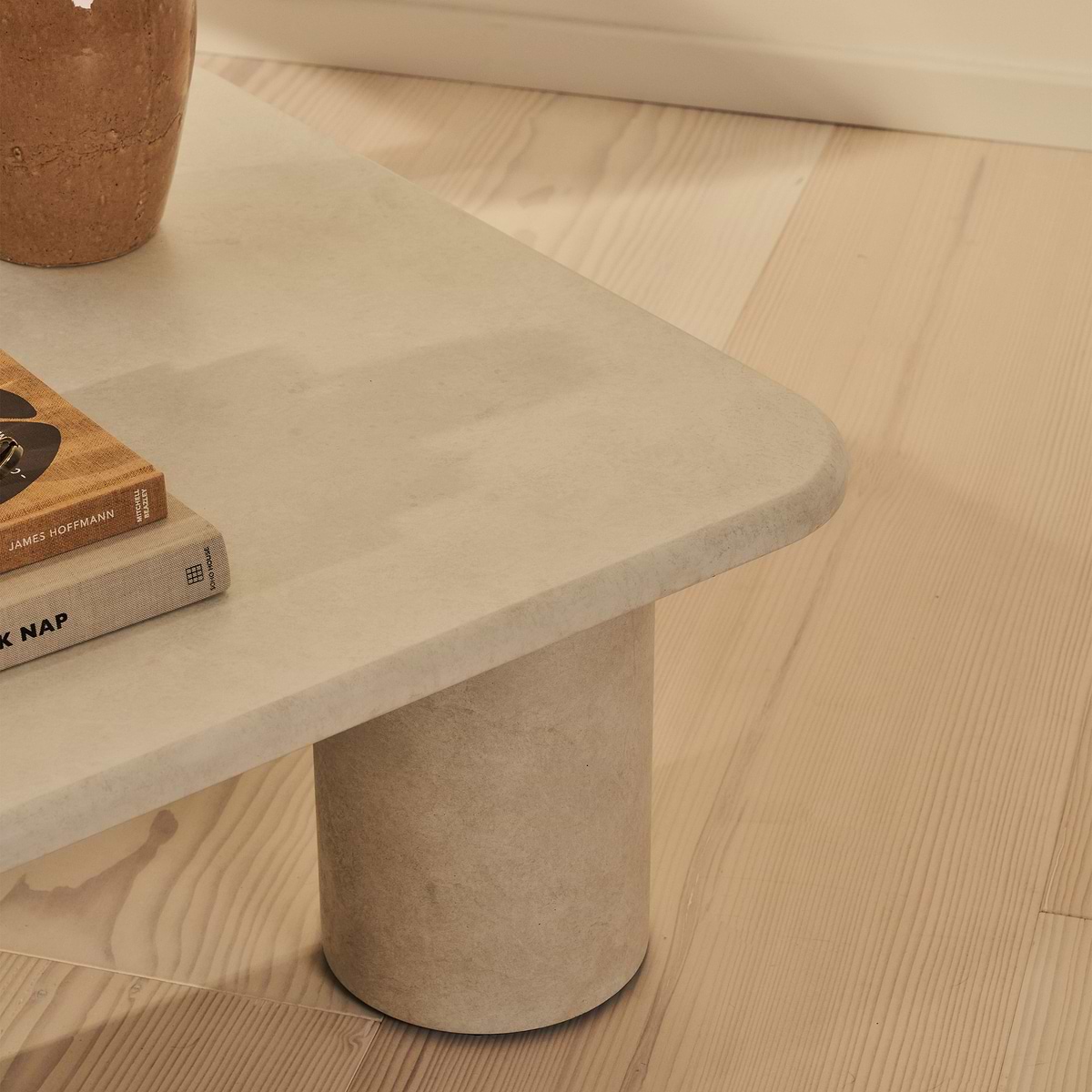 Alina - Concrete Square Large Wooden Coffee Table