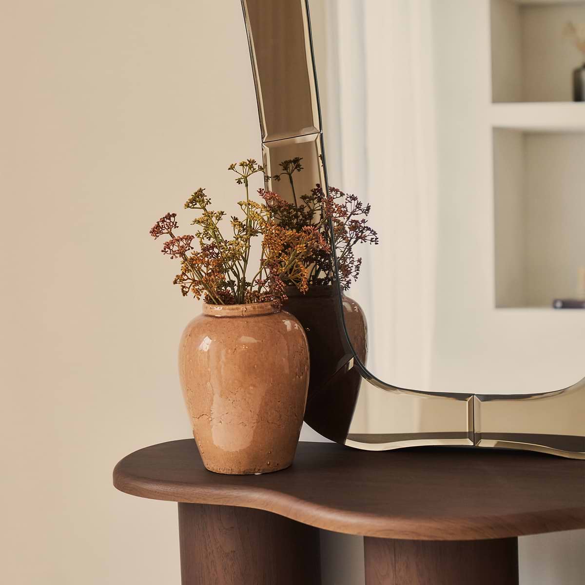 Florence - Bronze Bevelled Edge Art Deco Overmantle Mirror 90cm x 70cm