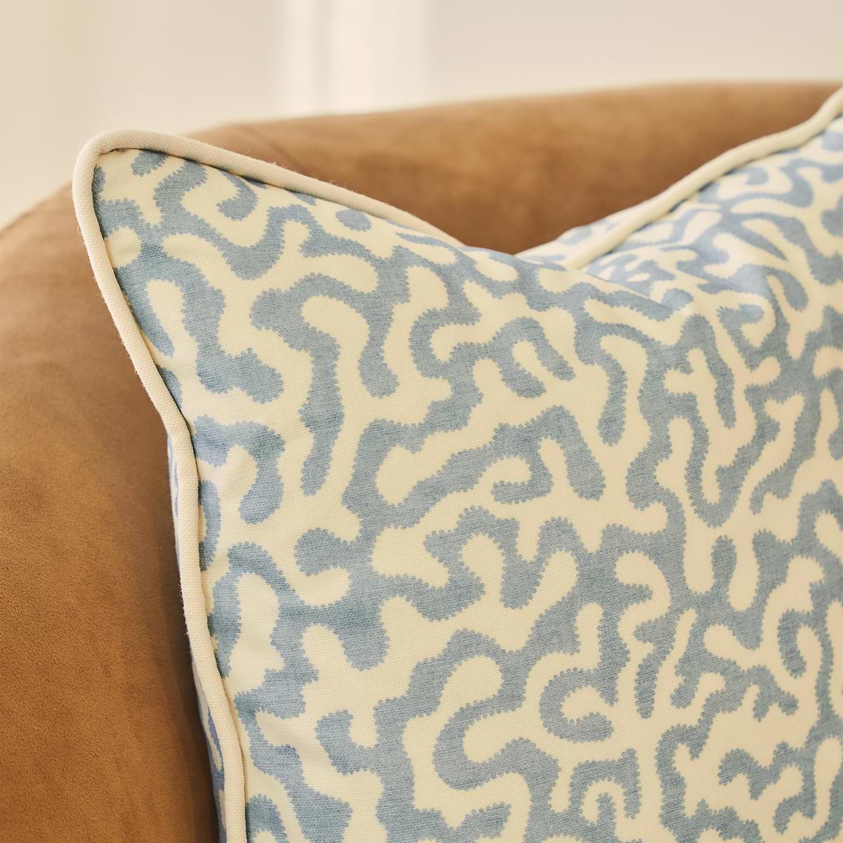 Pakko - Blue Printed Fabric Cushion