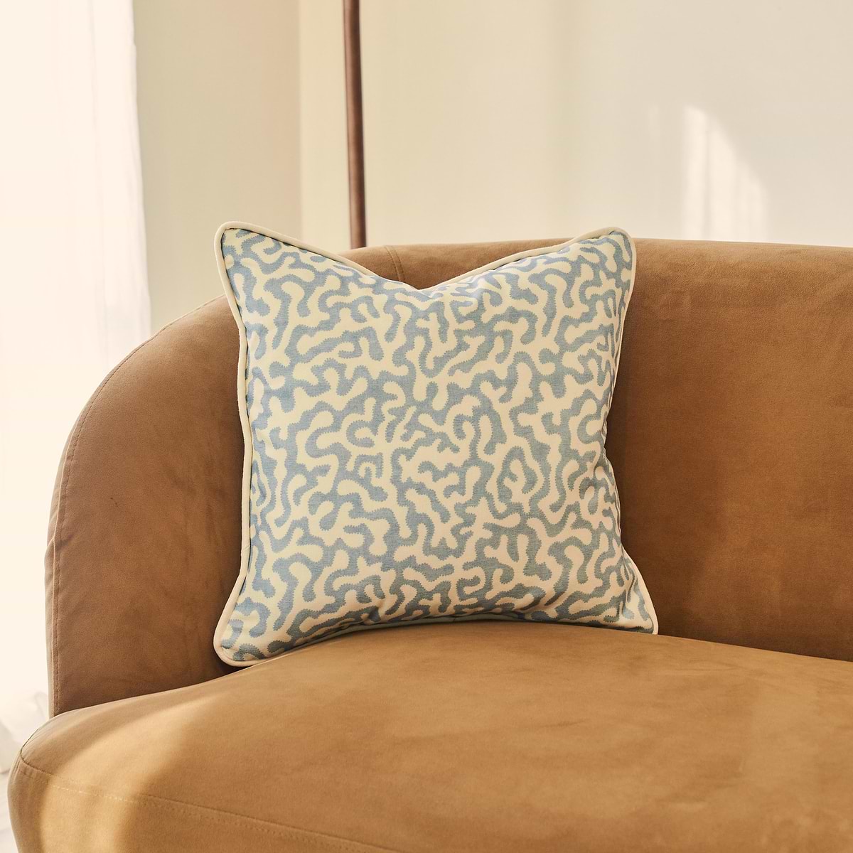 Pakko - Blue Printed Fabric Cushion