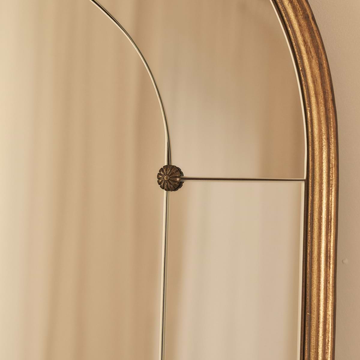 Venosa - Full Length Gold Arched Metal Mirror 180cm x 100cm