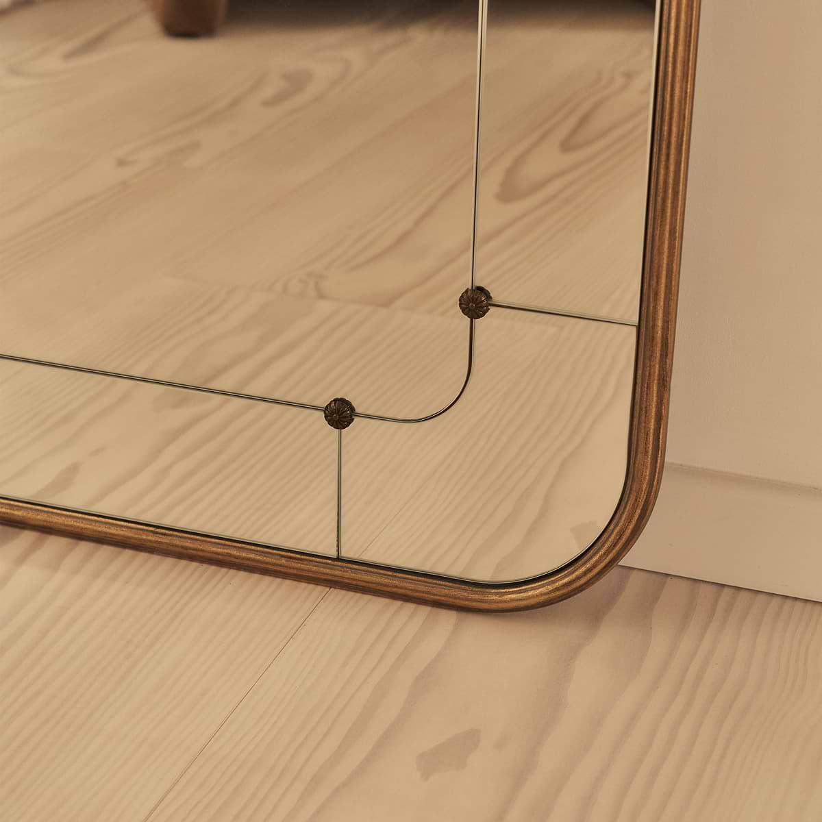 Venosa - Full Length Gold Arched Metal Mirror 180cm x 100cm