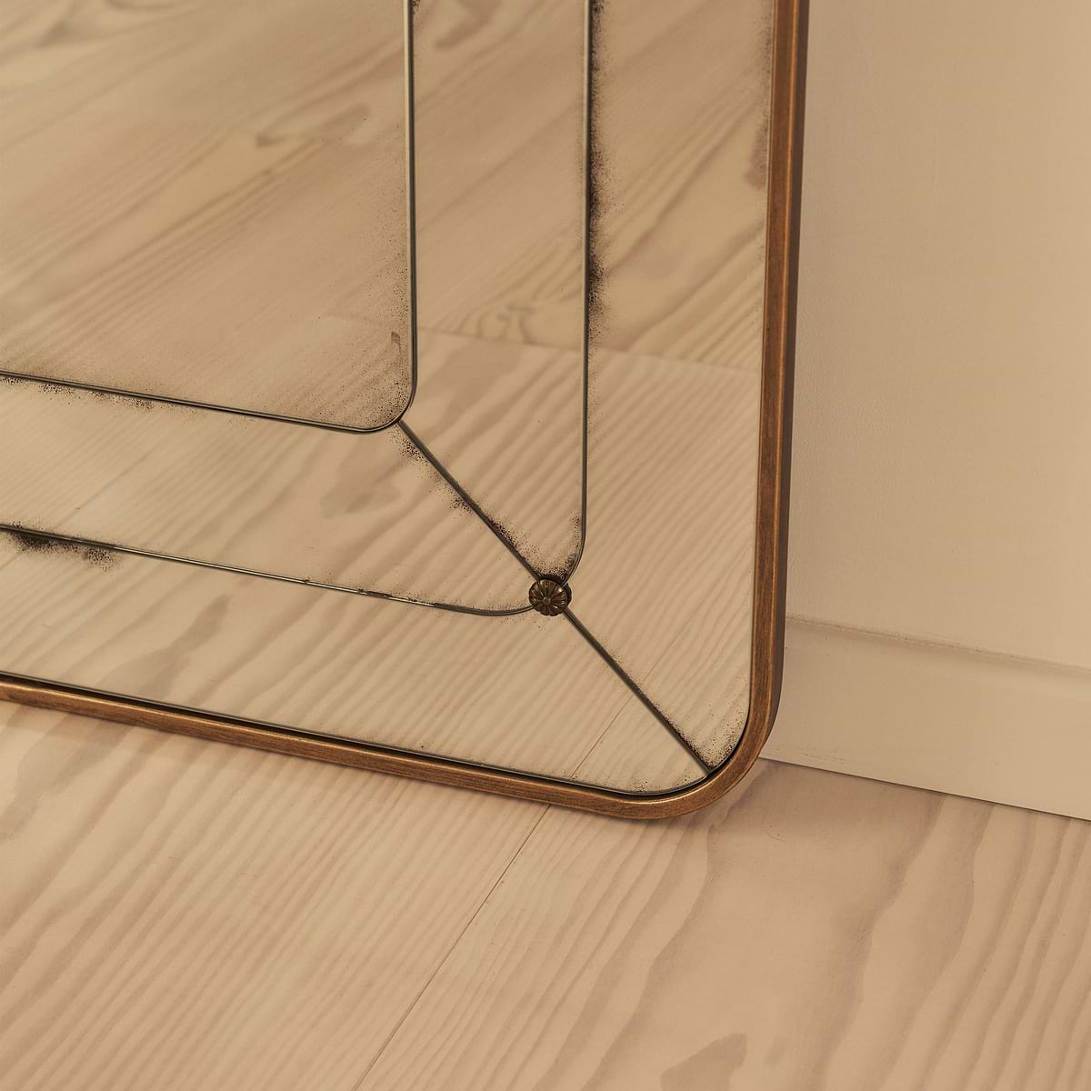 Teramo - Full Length Gold Antique Glass Metal Mirror 180cm x 90cm