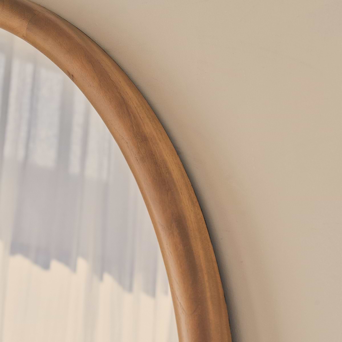 Amora - Extra Large Full Length Arched Warm Wood Mirror 190cm x 100cm