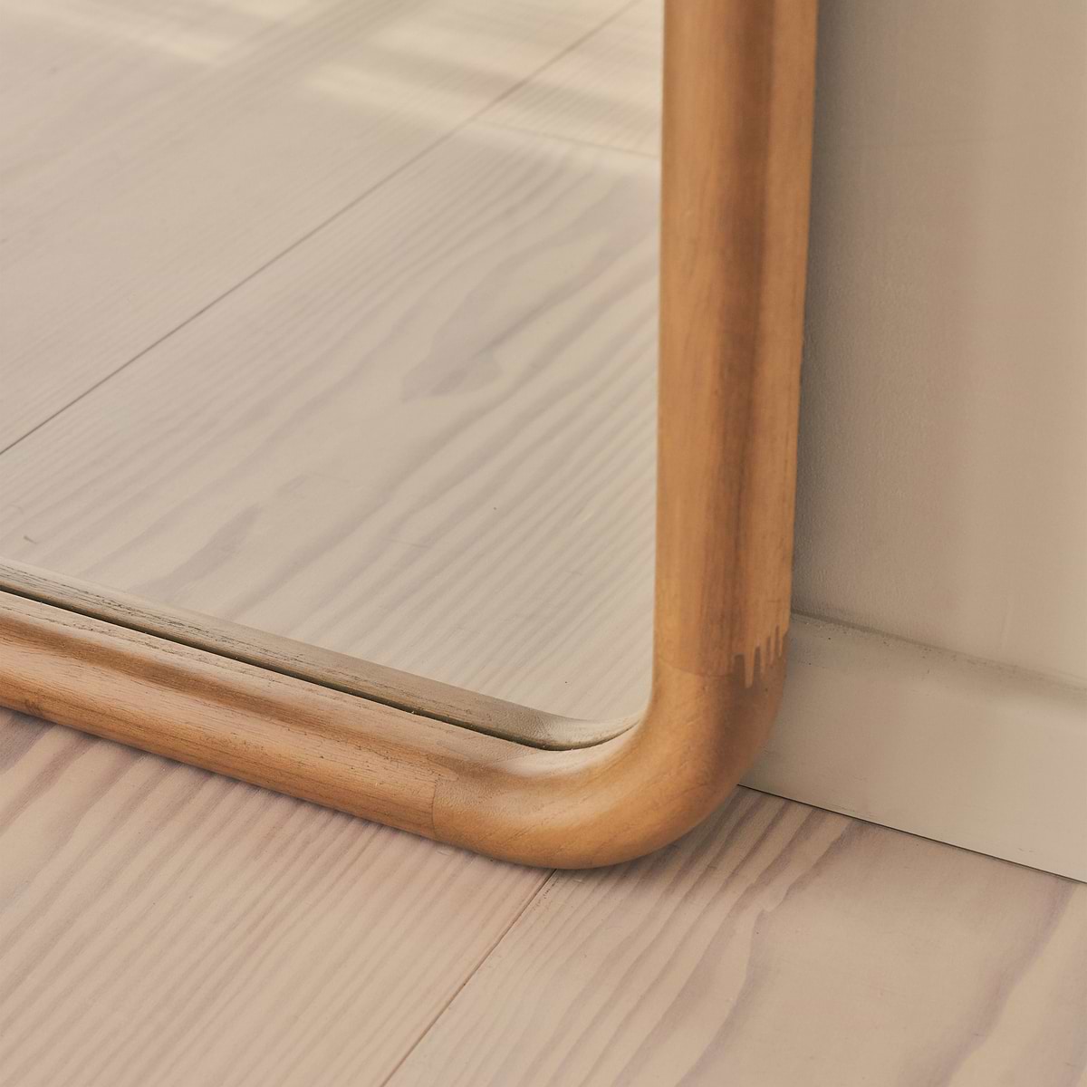 Amora - Extra Large Full Length Arched Warm Wood Mirror 190cm x 100cm