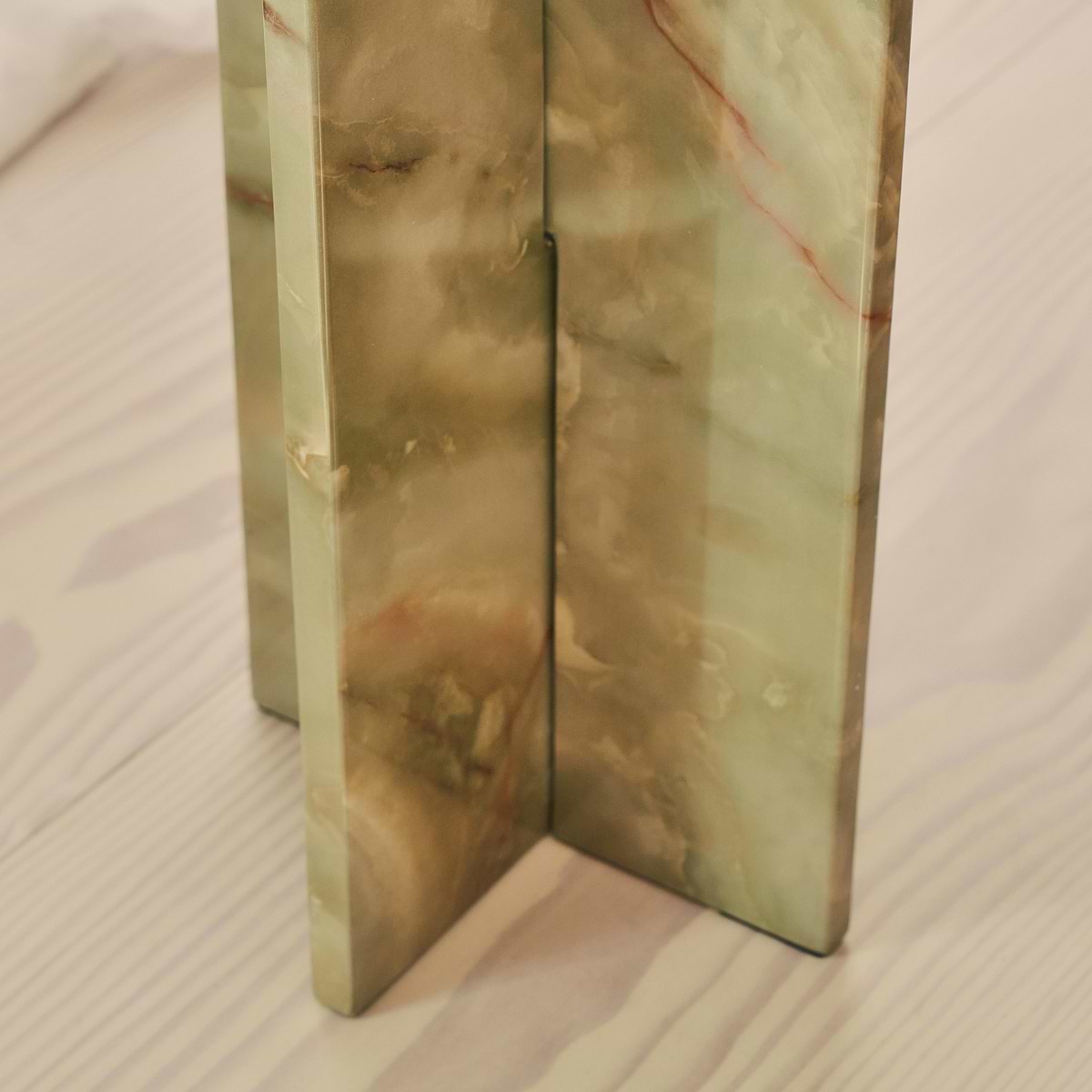 Ravello - Green Onyx Round Premium Solid Marble Side Table