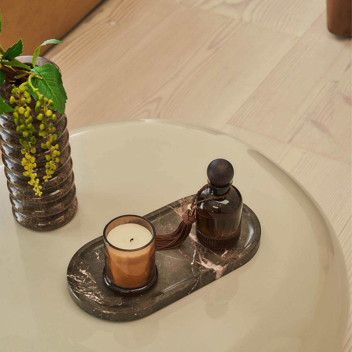 Rivington - High Gloss Ivory Large Pebble Coffee Table