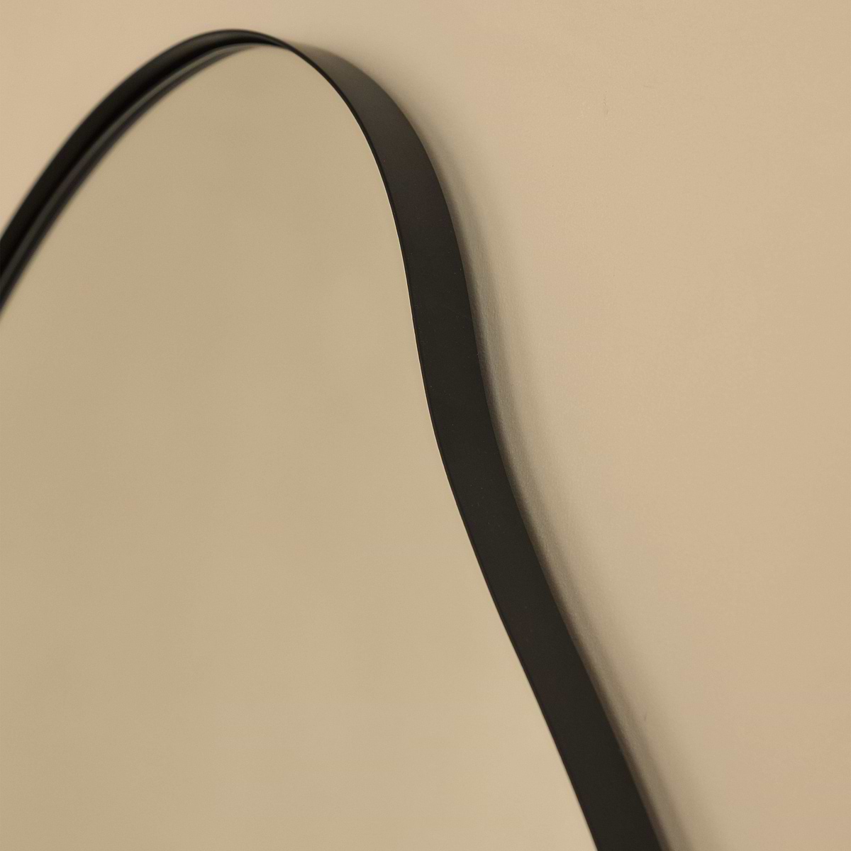 Ava - Black Pond Shaped Irregular Mirror 100cm x 70cm