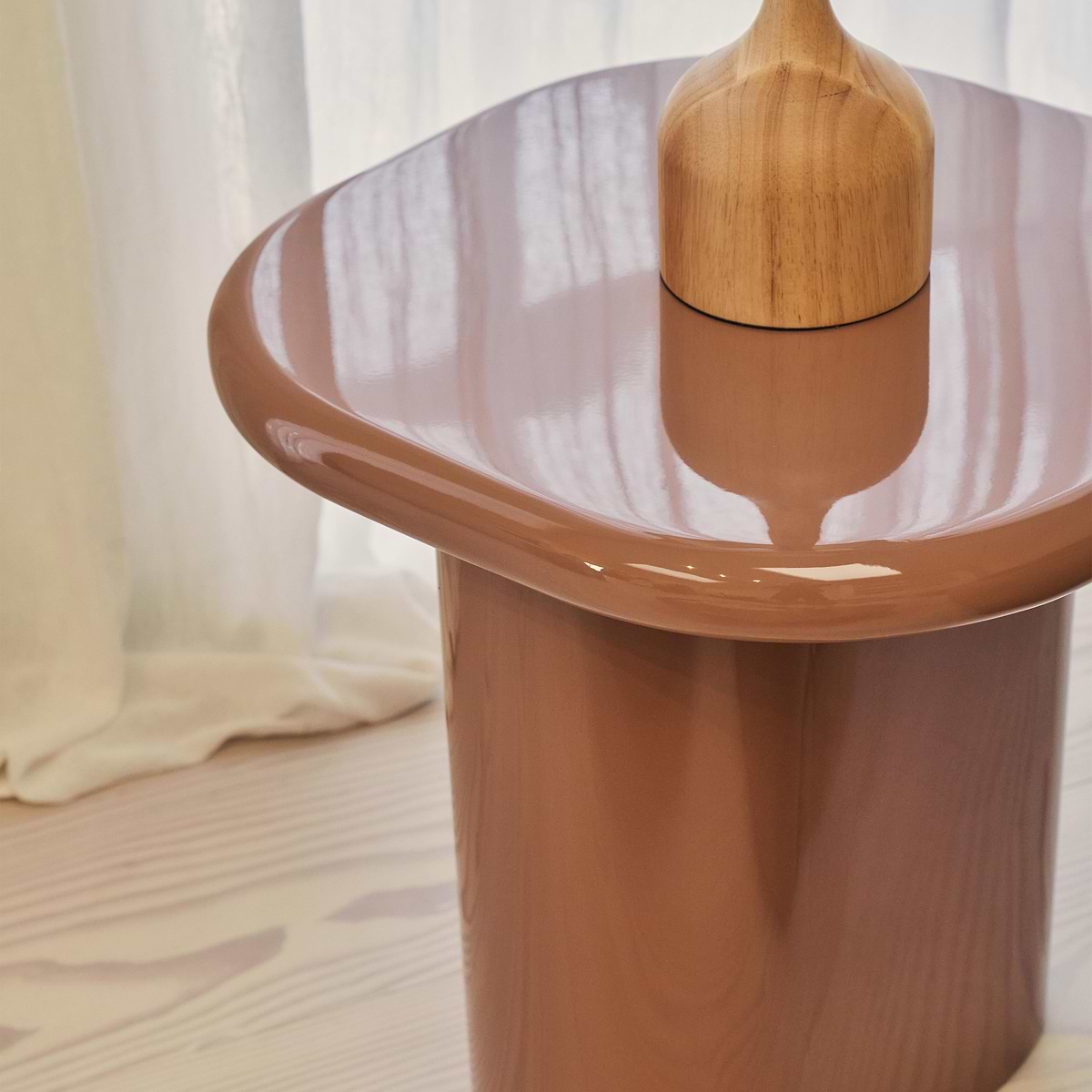 Rivington - High Gloss Mocha Rectangular Side Table