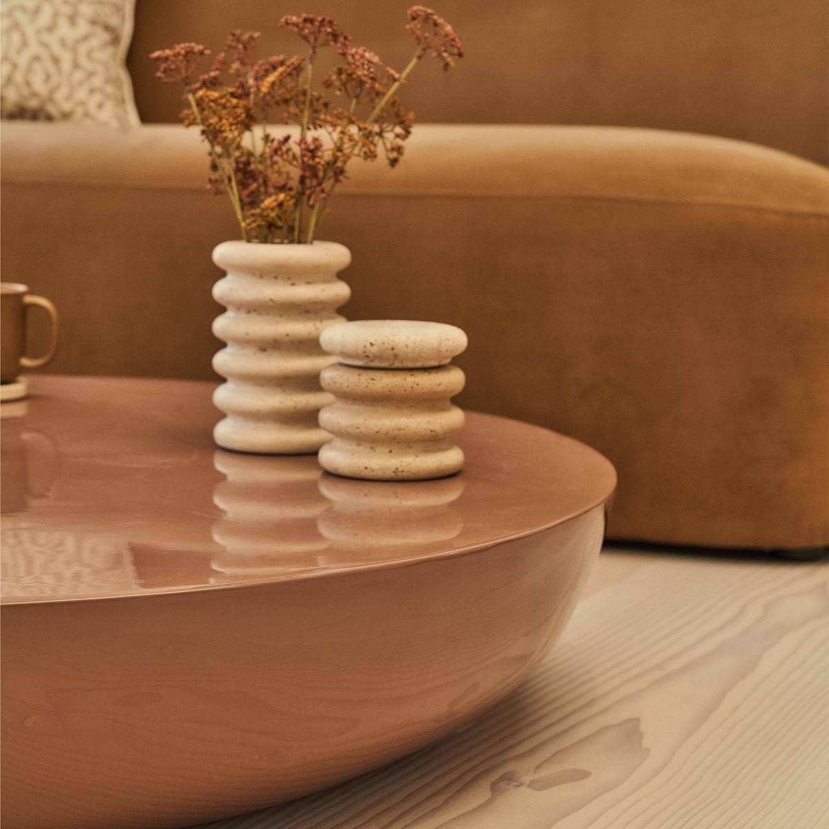 Rivington - High Gloss Mocha Large Round Coffee Table