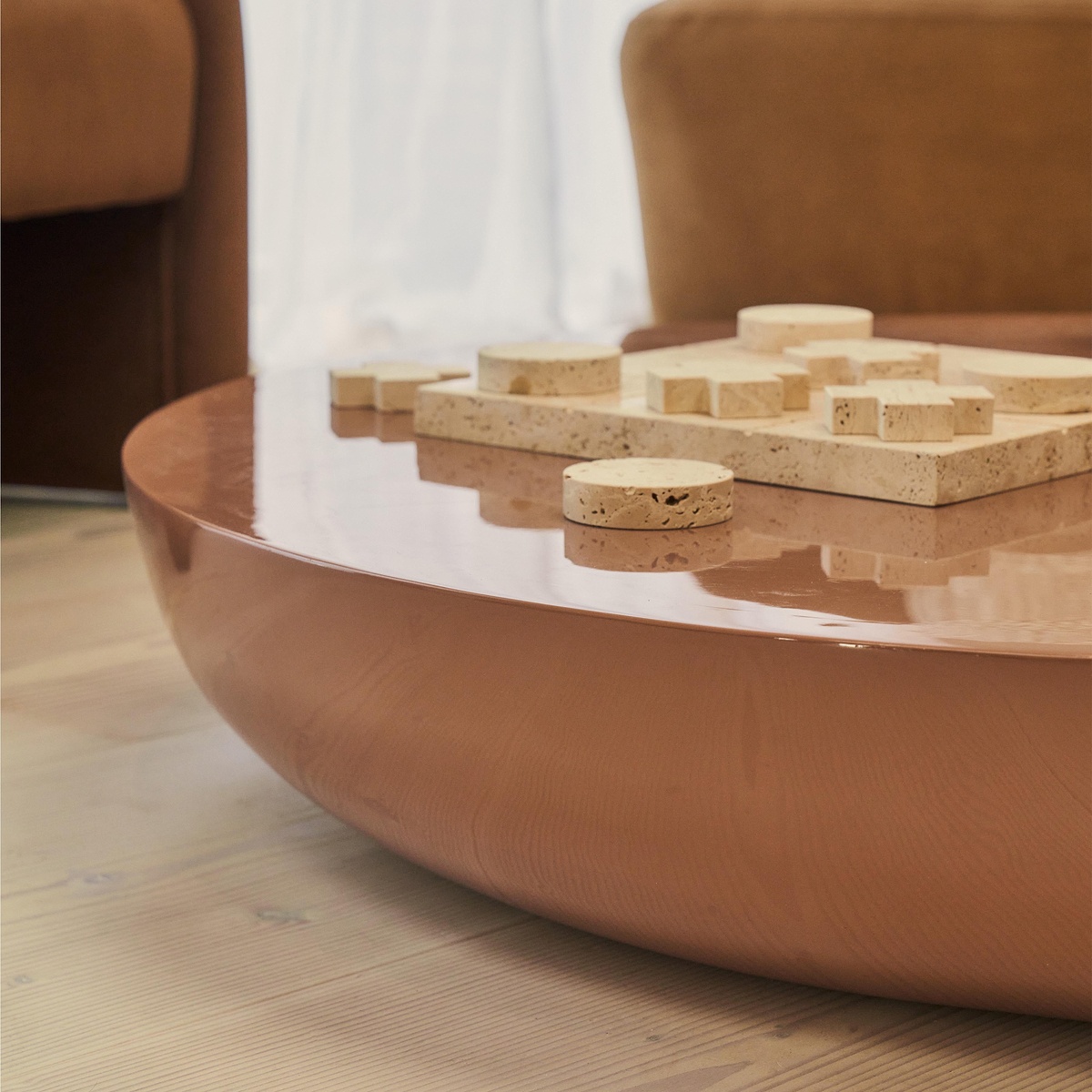 Rivington - High Gloss Mocha Large Round Coffee Table