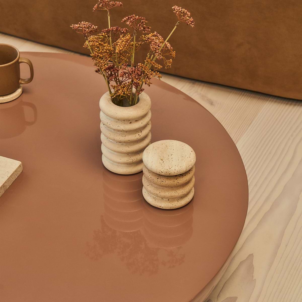 Rivington - High Gloss Mocha Large Round Coffee Table