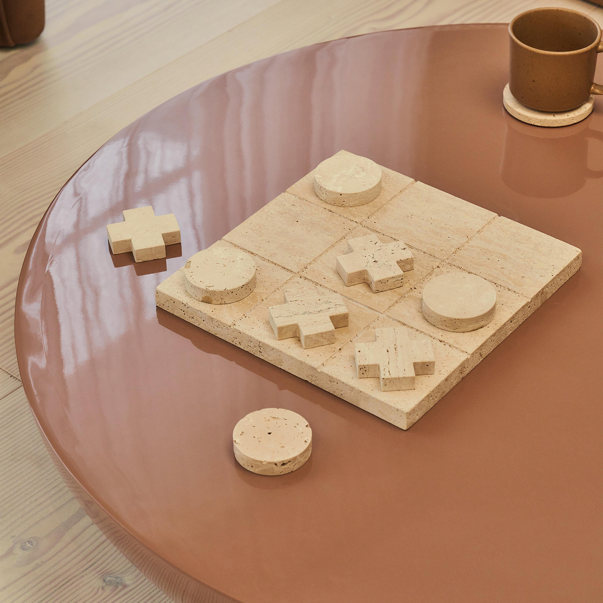 Rivington - High Gloss Mocha Large Round Coffee Table