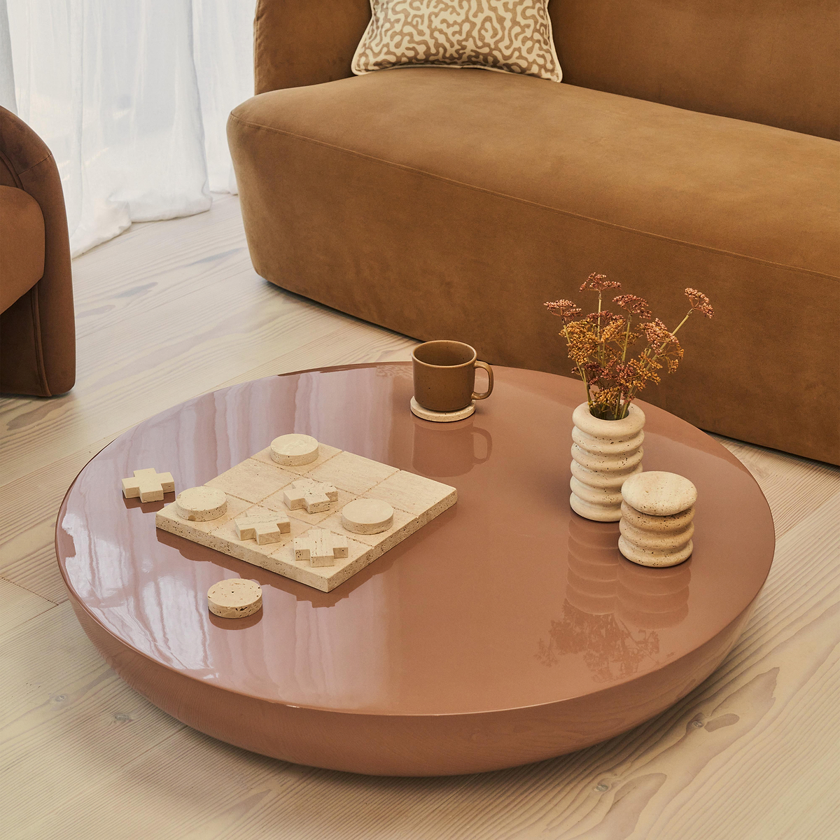 Rivington - High Gloss Mocha Large Round Coffee Table