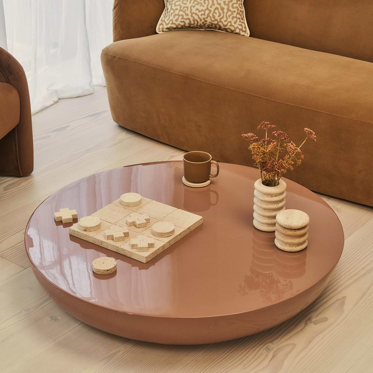 Rivington - High Gloss Mocha Large Round Coffee Table