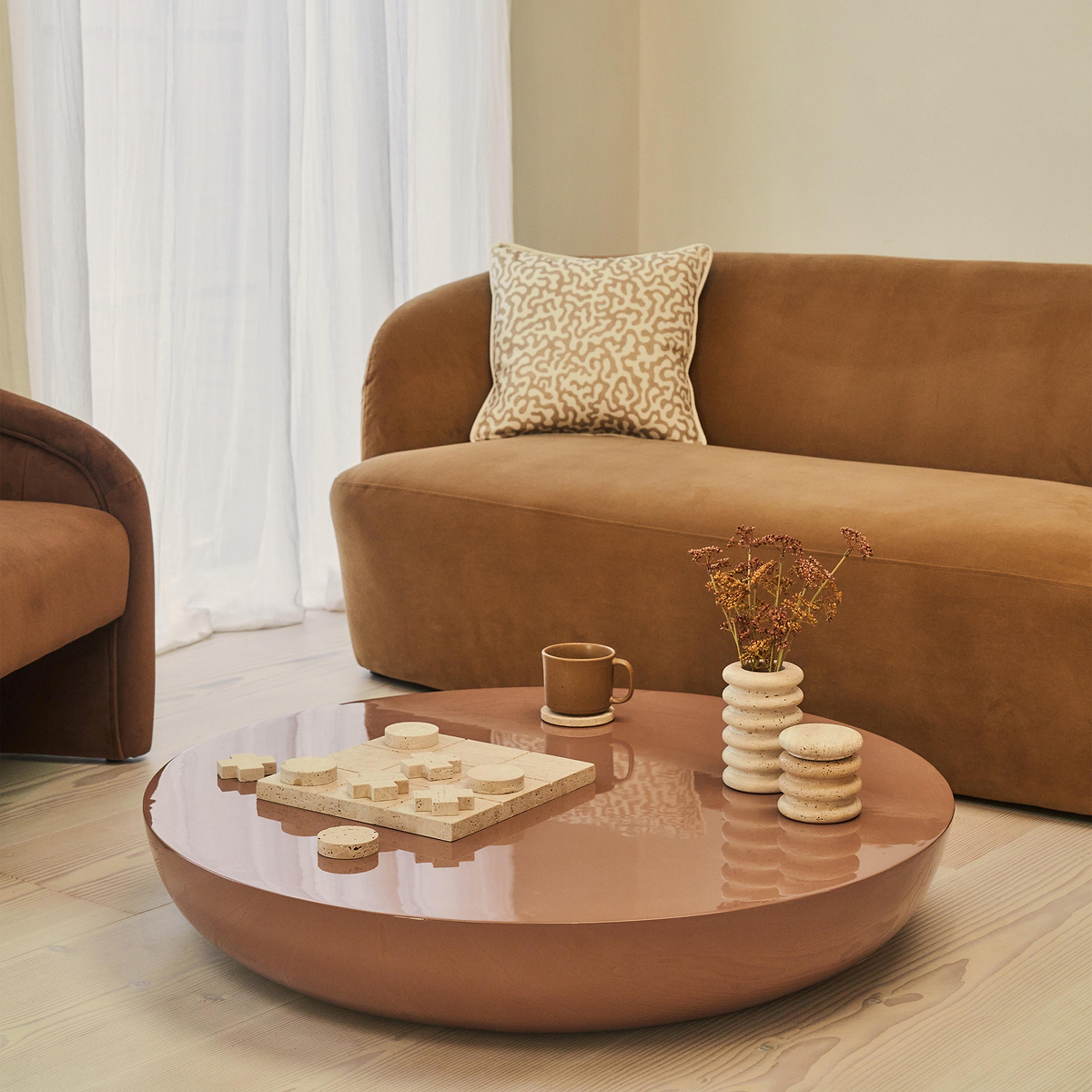Rivington - High Gloss Mocha Large Round Coffee Table