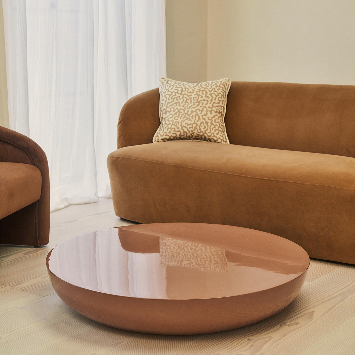 Rivington - High Gloss Mocha Large Round Coffee Table