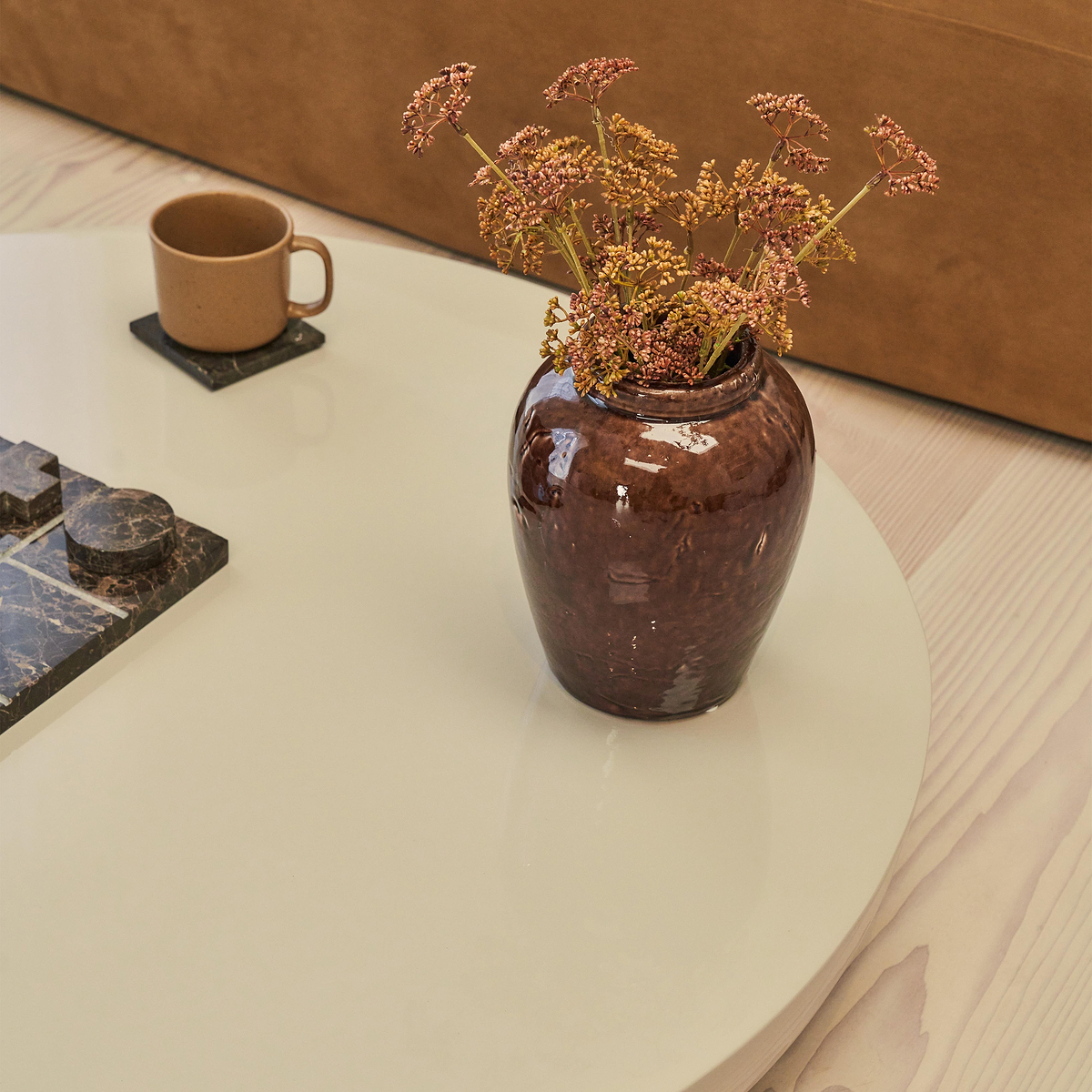 Rivington - High Gloss Ivory Large Round Coffee Table