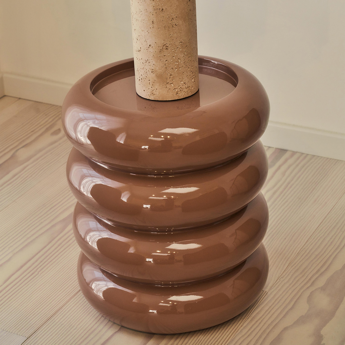 Compton - High Gloss Mocha Round Side Table