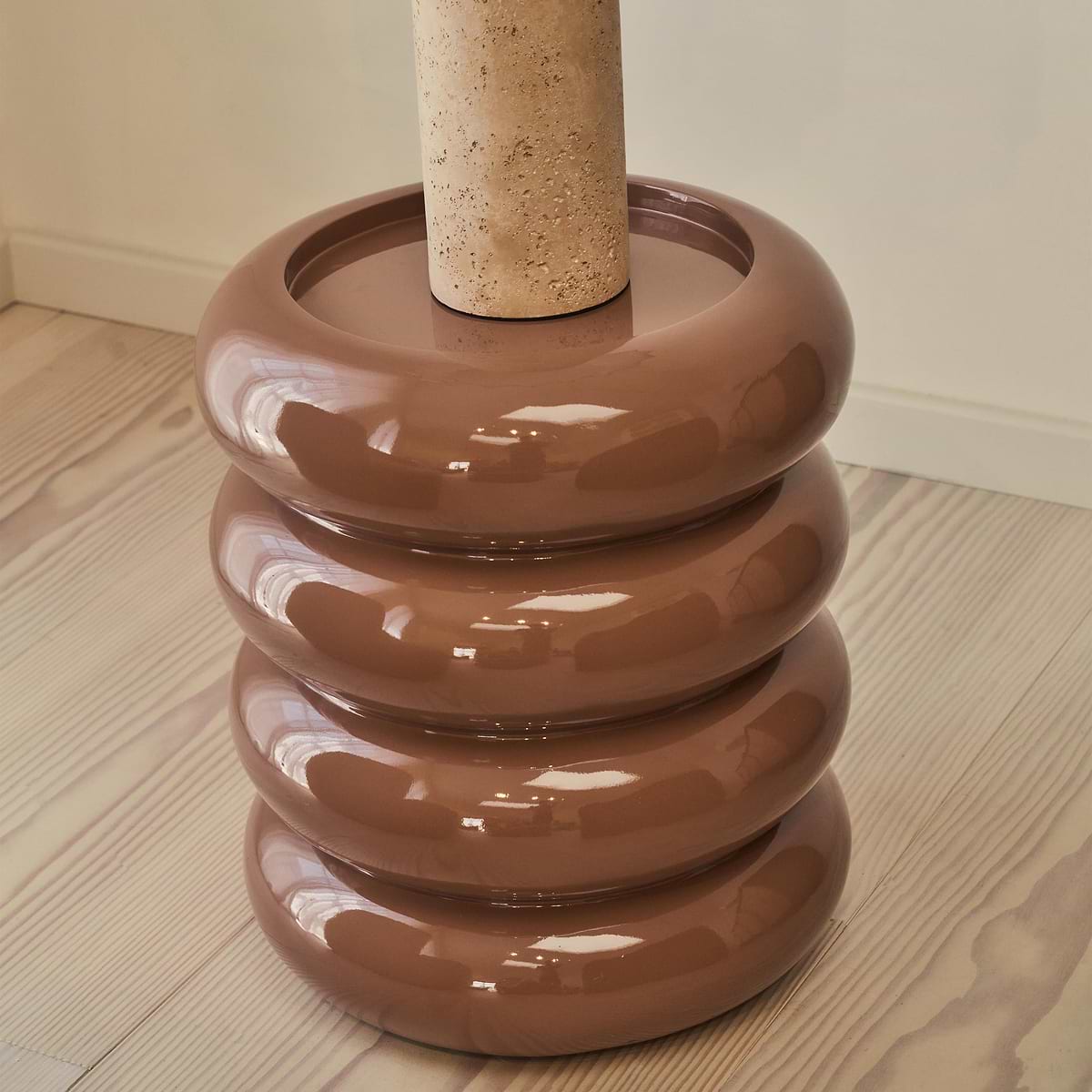 Compton - High Gloss Mocha Round Side Table