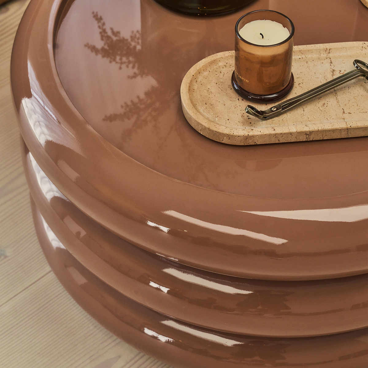 Compton - High Gloss Mocha Round Coffee Table