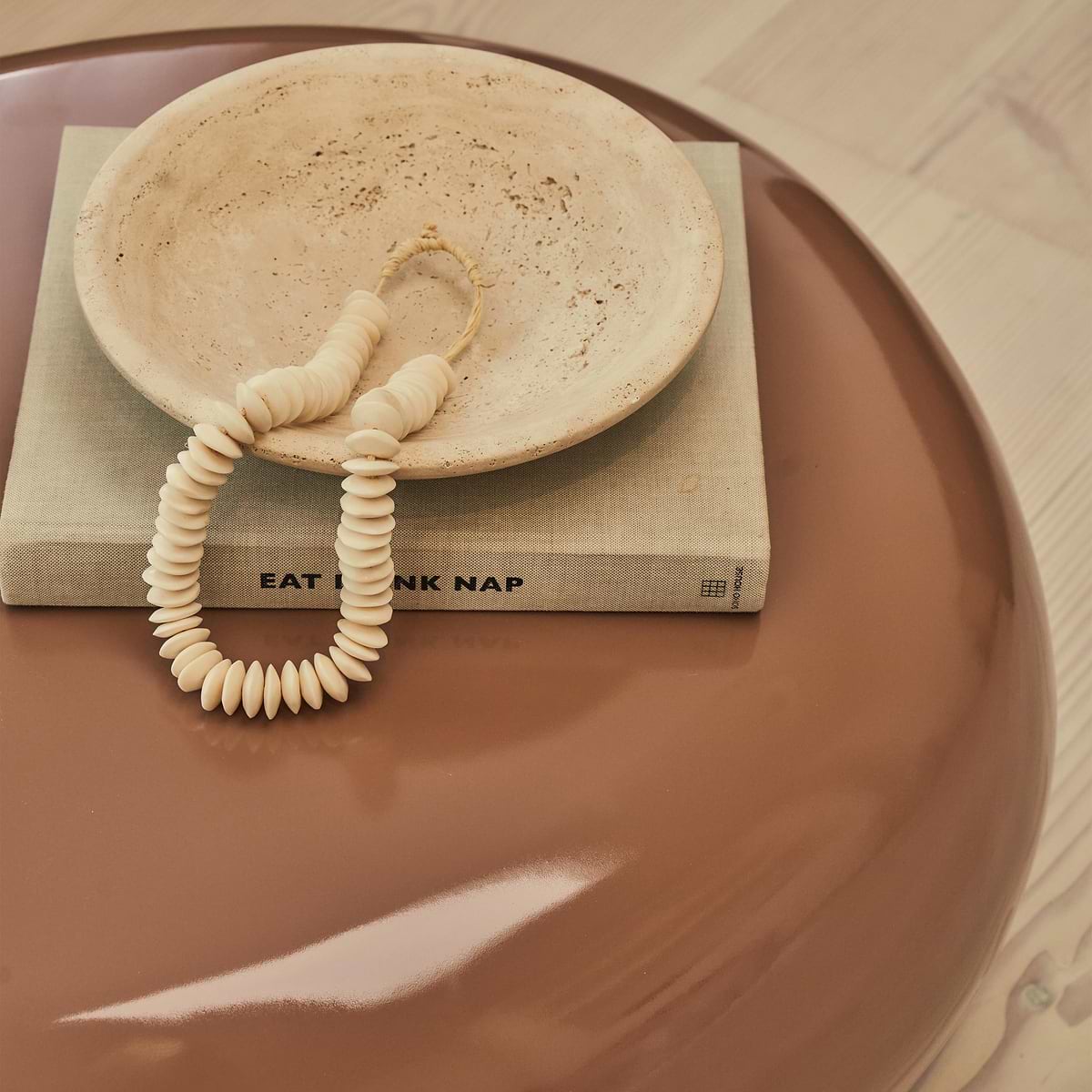 Rivington - High Gloss Mocha Large Pebble Coffee Table