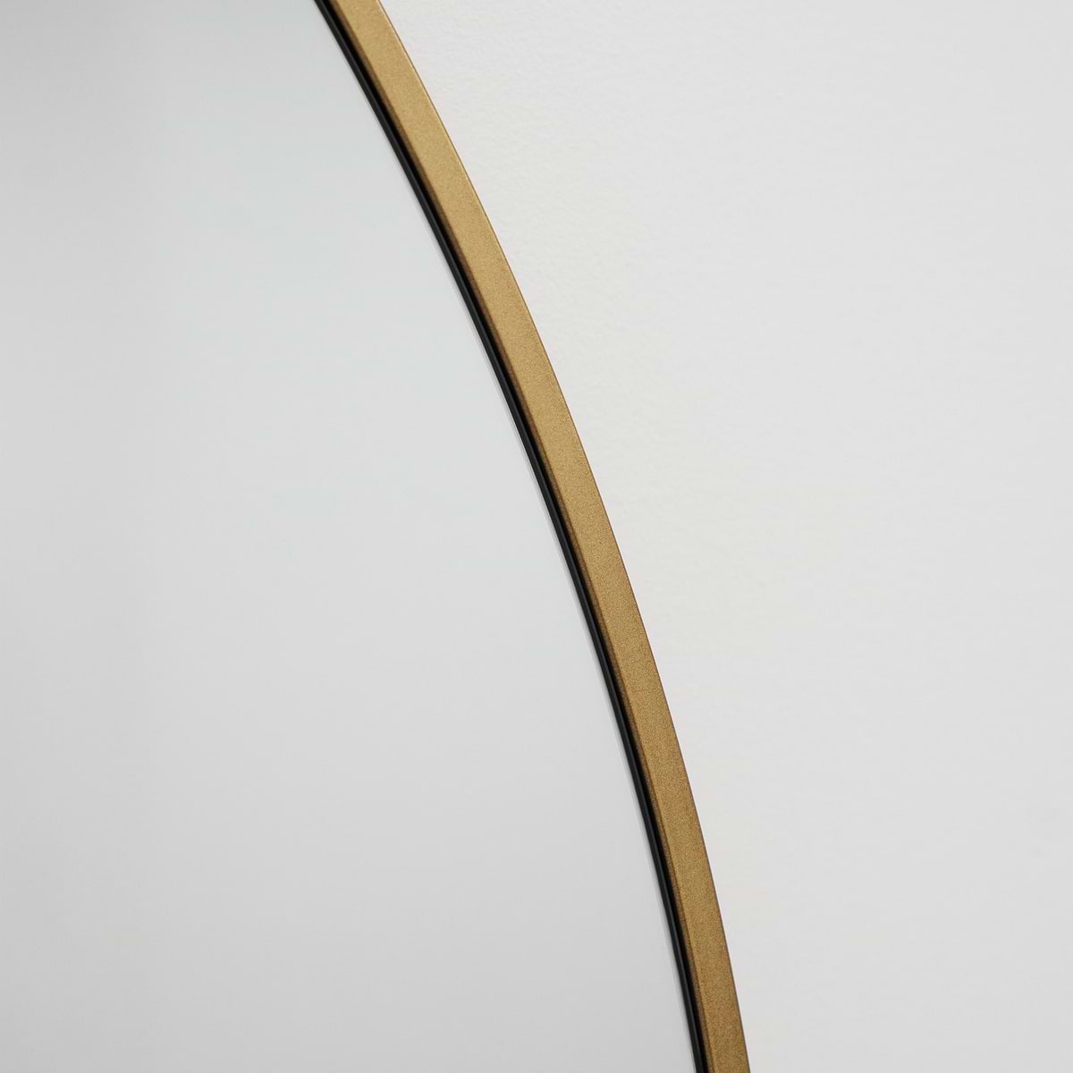 Gold Full Length Arched Metal Mirror arched frame