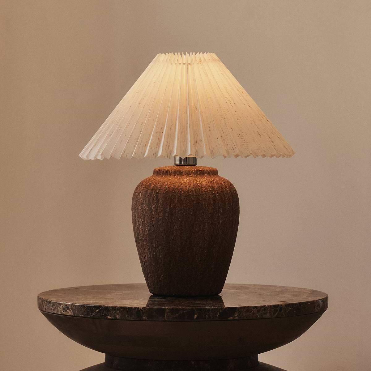 Sicily Ceramic Pleated Shade Table Lamp
