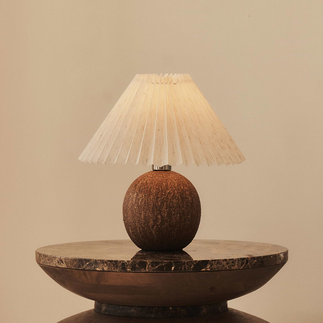 Corsica Ceramic Pleated Shade Table Lamp