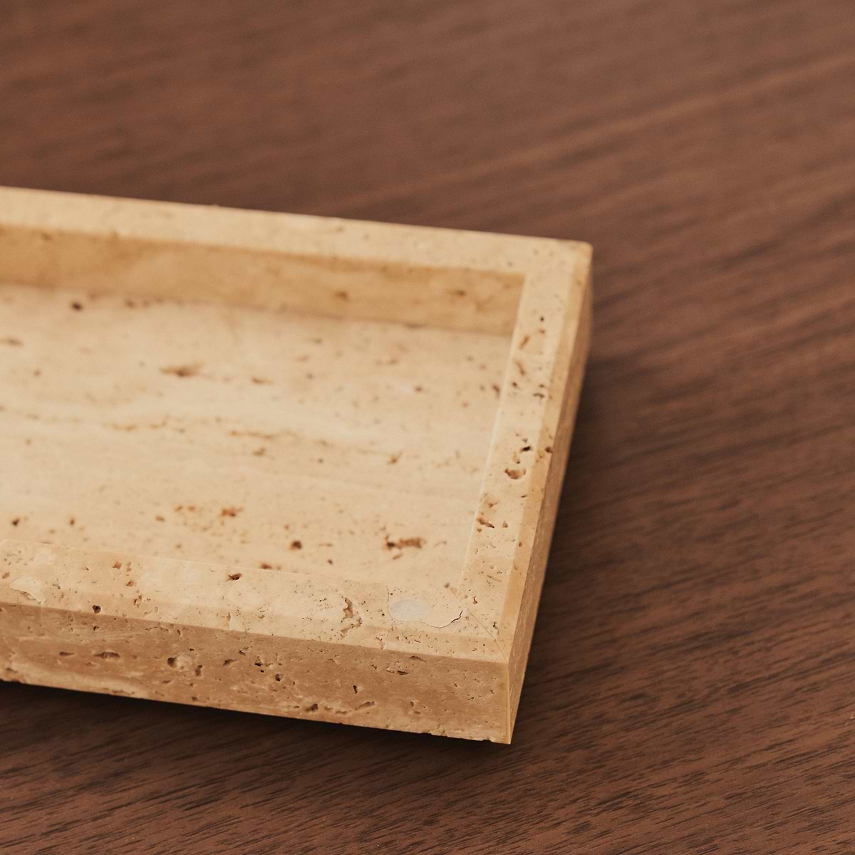 Travara - Cream Travertine Rectangular Decorative Tray