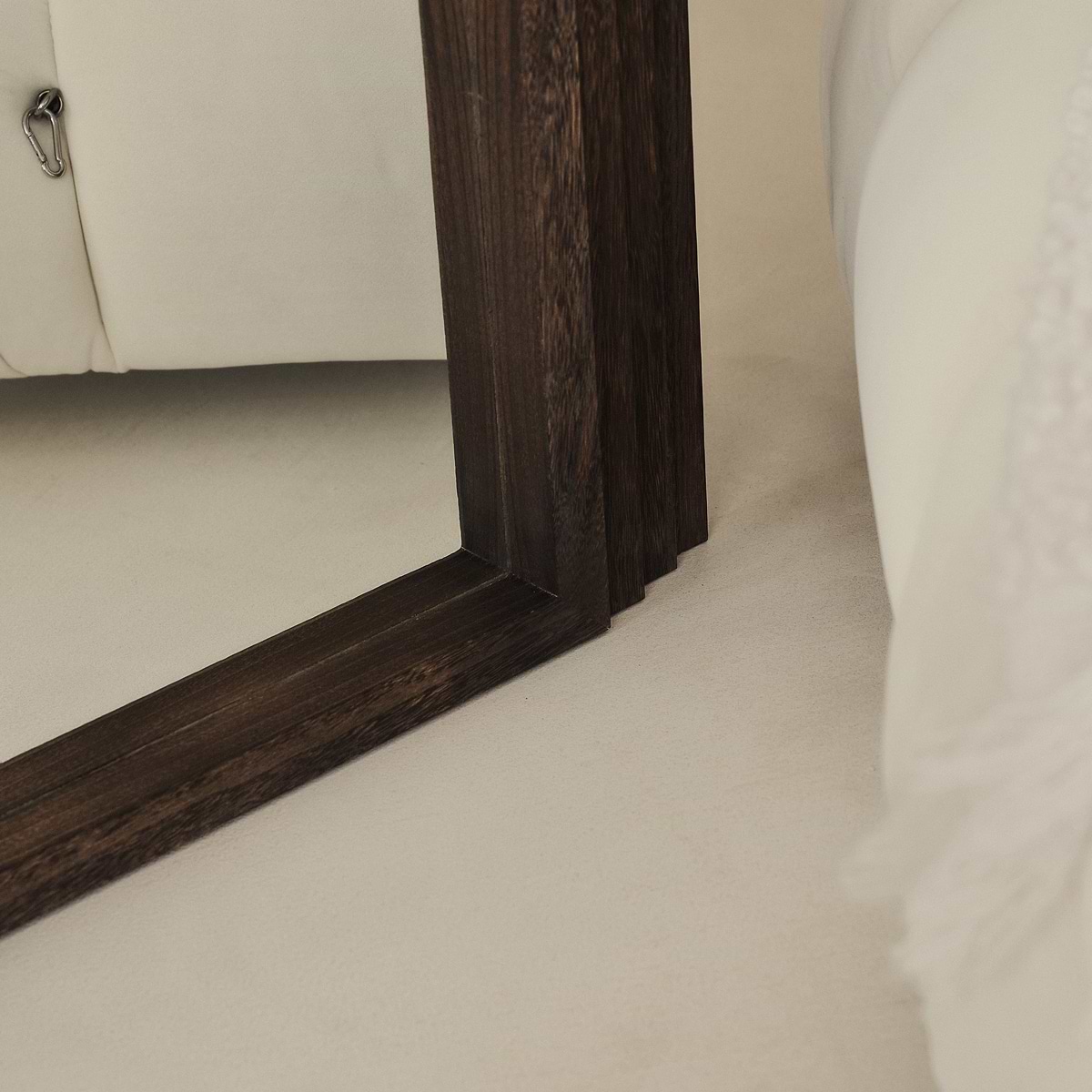 Luciana - Full Length Arched Charred Wood Mirror 180cm x 110cm