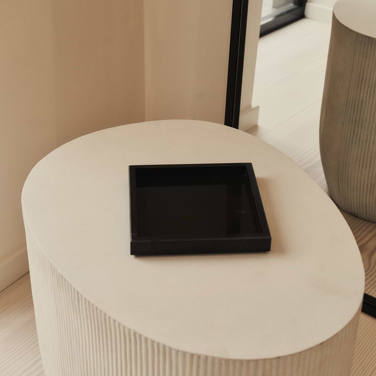 Travara - Black Marble Square Decorative Tray
