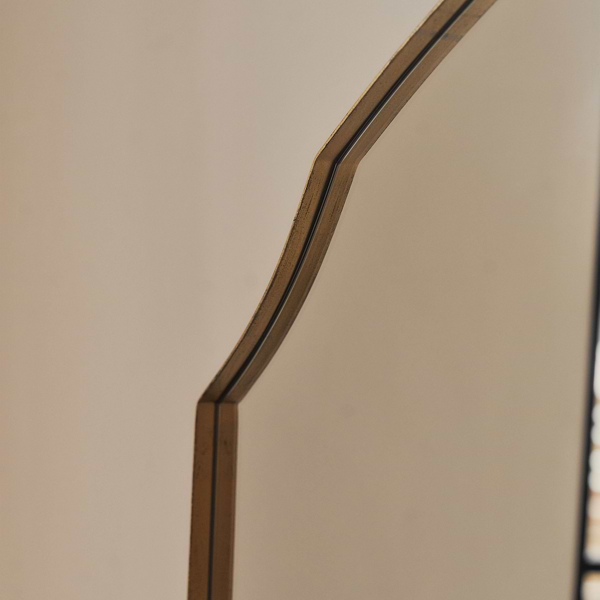 Isla - Gold Wide Arched Metal Overmantle Wall Mirror 120cm x 90cm