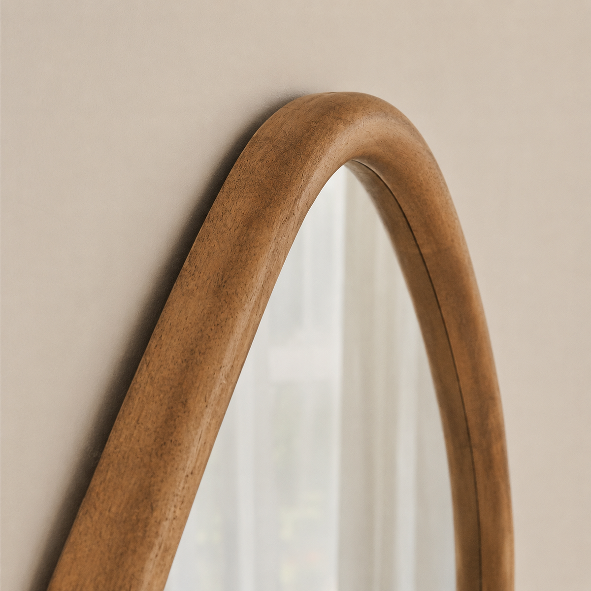 Aaliyah - Extra Large Full Length Warm Wood Irregular Mirror 180cm x 110cm