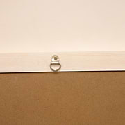 White Washed Wood Arched Overmantle Mirror alternate mounting hook