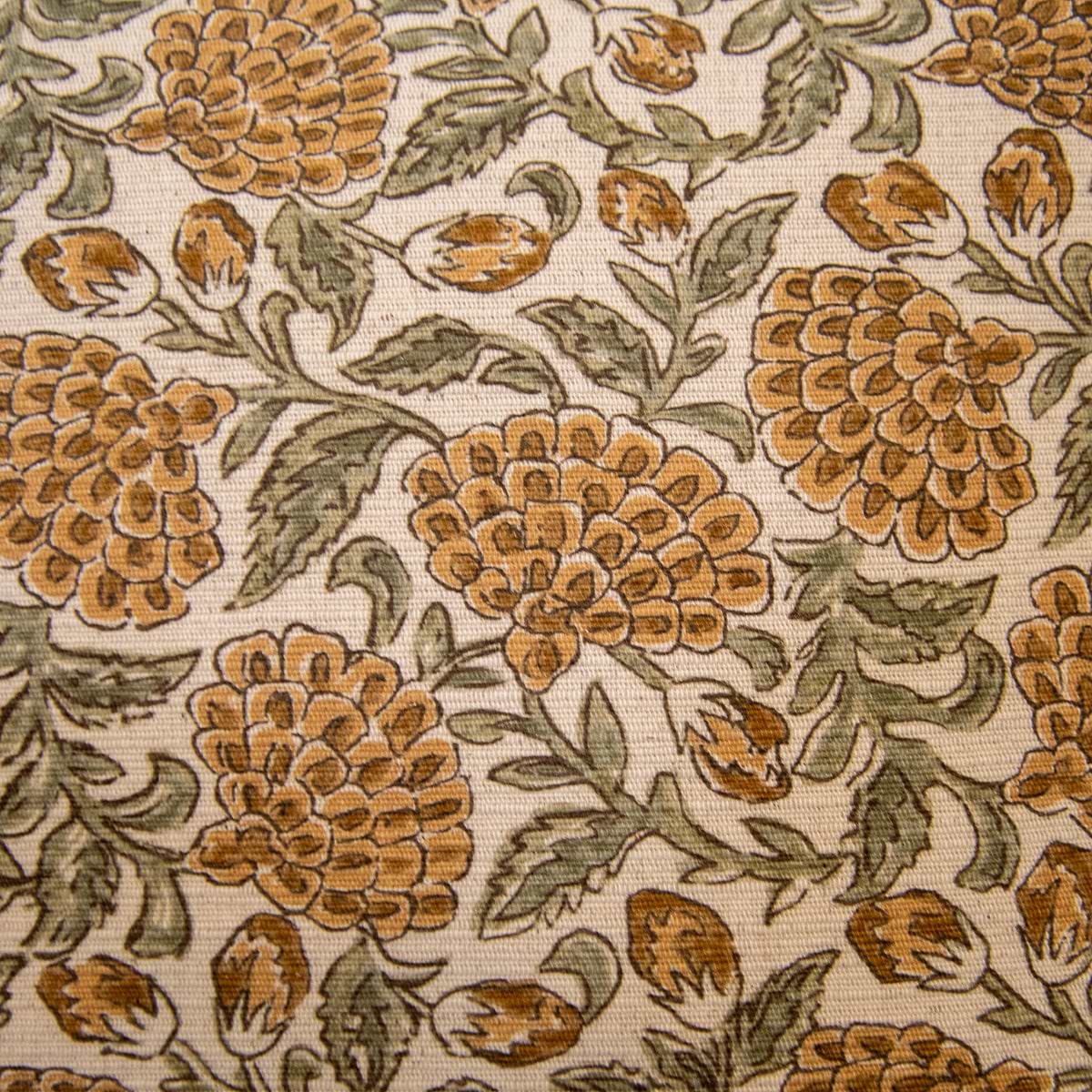 Erisha - Ochre Printed Fabric Cushion