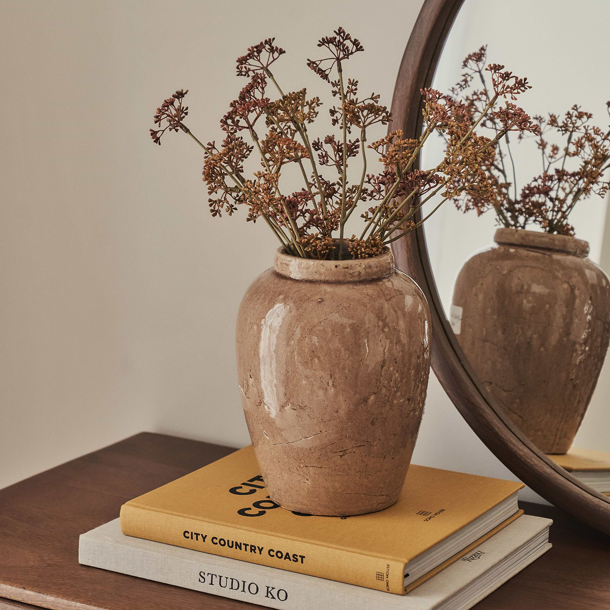 Portera - Caramel Gloss Ceramic Vase