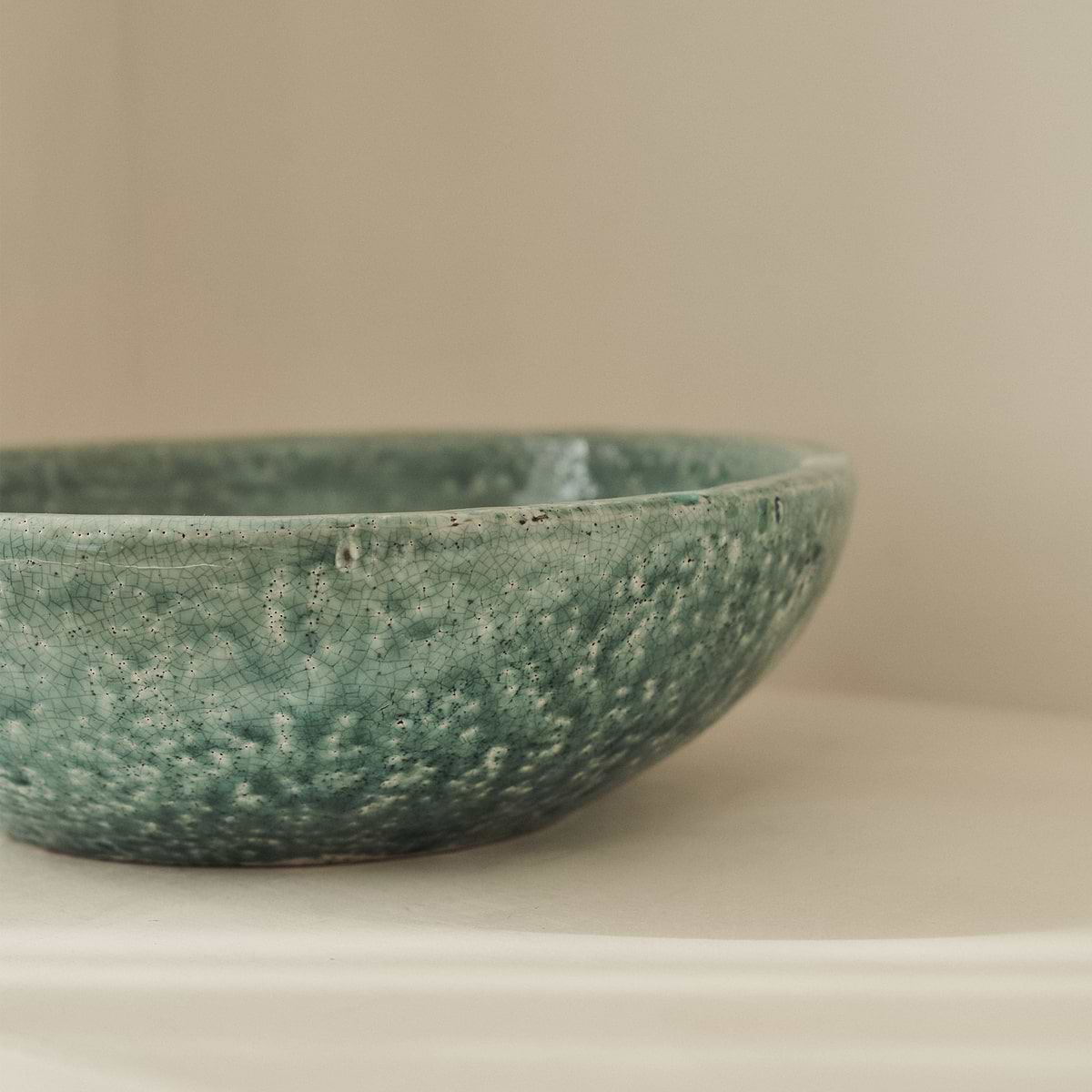 Portera - Coral Blue Gloss Ceramic Decorative Bowl