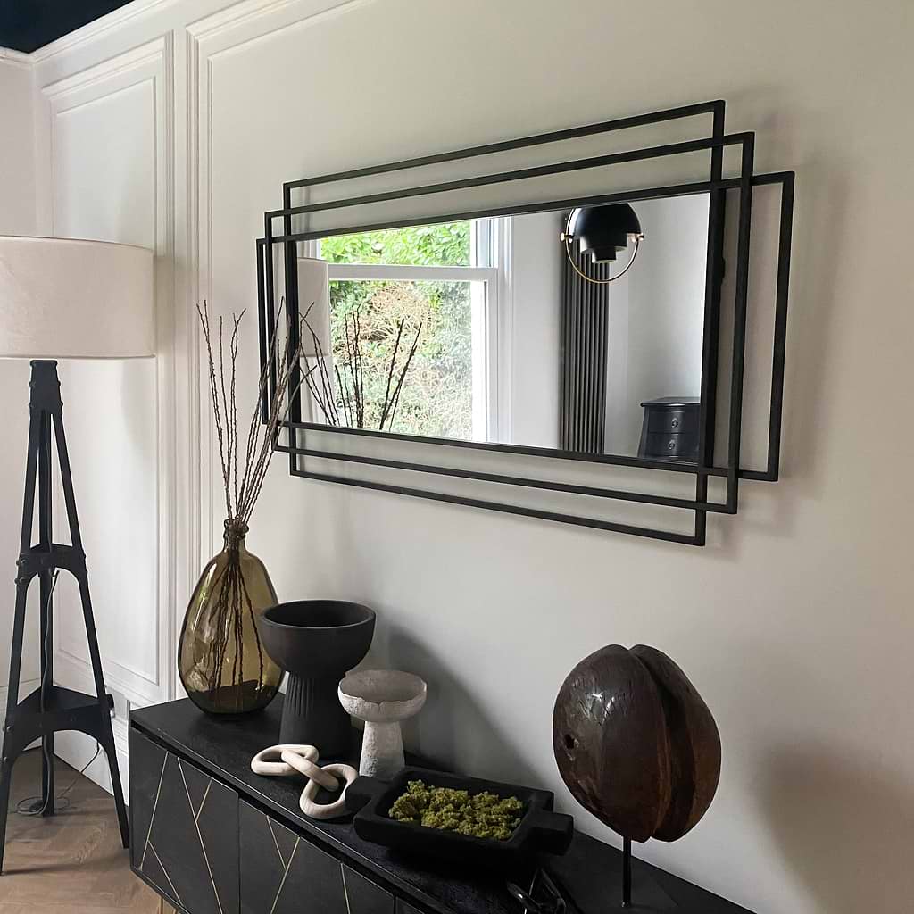 Amalfi Large Rectangular Metal Mirror 140cm x 70cm