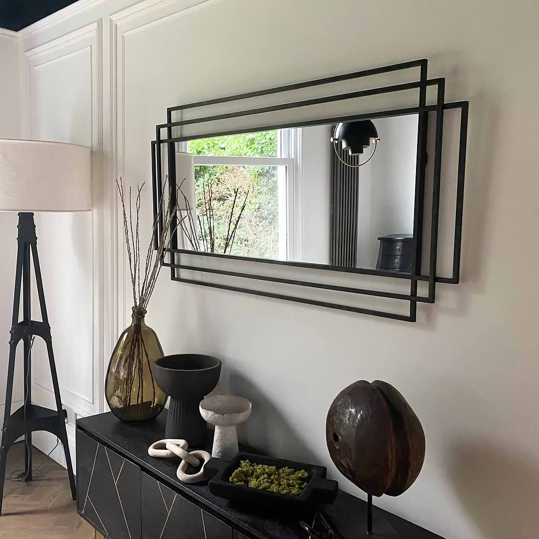 Amalfi Large Rectangular Metal Mirror 140cm x 70cm