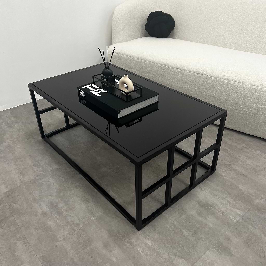 Brooklyn Modern Large Rectangle Tinted Mirrored Coffee Table